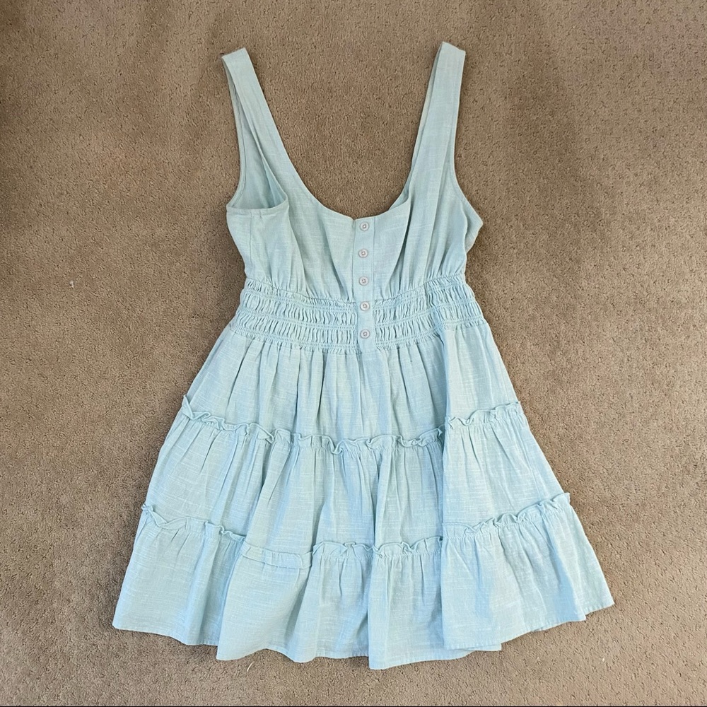 UO flow-y blue mini dress